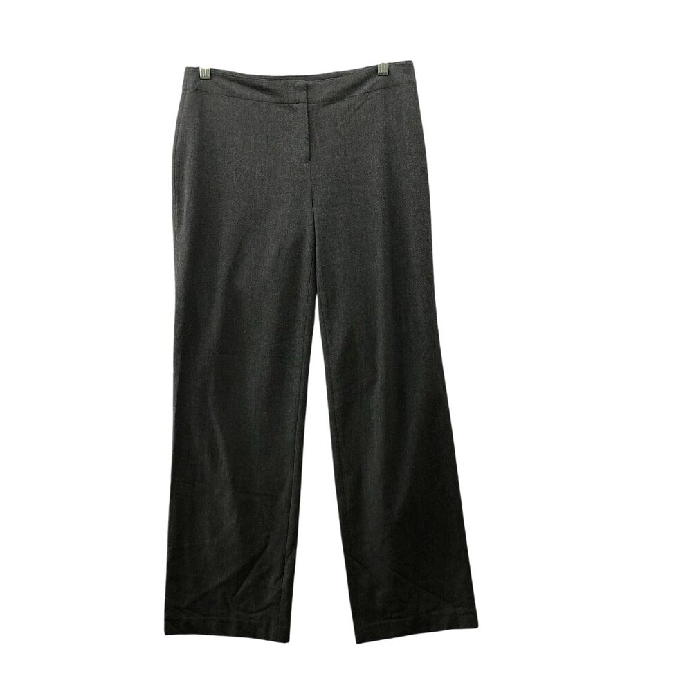 J. Jill Dress Pants Womens 8P Straight Leg Relaxed Mid Rise Dark Gray Flat Front